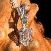 Herkimer Diamond & Moldavite Necklace Sterling #8031-Moldavite Life