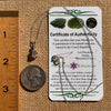 Herkimer Diamond & Moldavite Necklace Sterling #8031-Moldavite Life