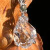 Herkimer Diamond & Moldavite Pendant Sterling #8034-Moldavite Life