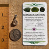 Herkimer Diamond & Moldavite Pendant Sterling #8034-Moldavite Life