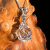 Herkimer Diamond & Moldavite Pendant Sterling #8034-Moldavite Life