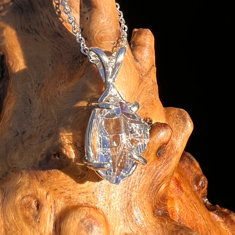 Herkimer Diamond Necklace Sterling Silver #6044-Moldavite Life