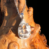 Herkimer Diamond Necklace Sterling Silver #6045-Moldavite Life