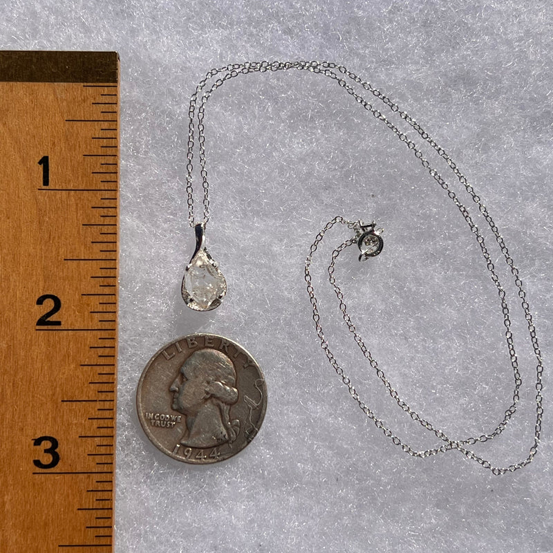 Herkimer Diamond Necklace Sterling Silver #6050-Moldavite Life