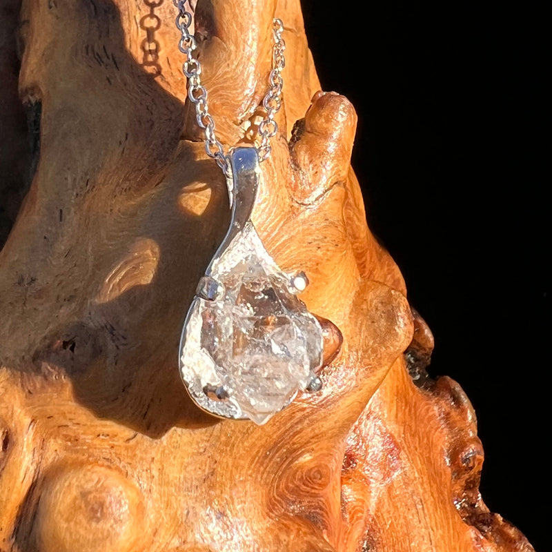 Herkimer Diamond Necklace Sterling Silver #6050-Moldavite Life