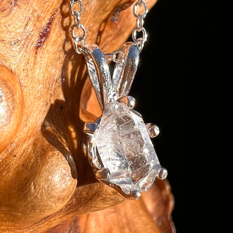 Herkimer Diamond Necklace Sterling Silver #7963-Moldavite Life