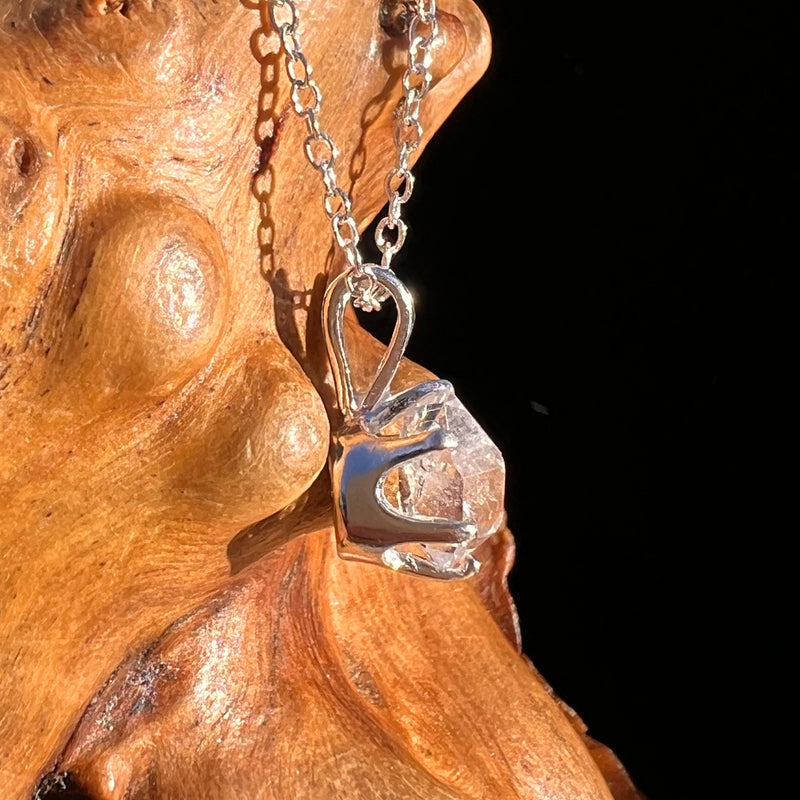 Herkimer Diamond Necklace Sterling Silver #7963-Moldavite Life
