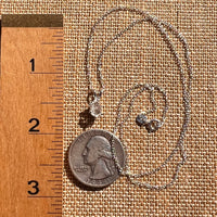 Herkimer Diamond Necklace Sterling Silver #7963-Moldavite Life