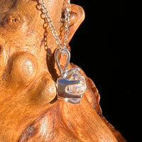 Herkimer Diamond Necklace Sterling Silver #7964-Moldavite Life