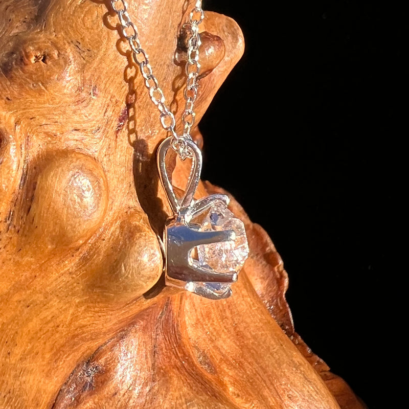 Herkimer Diamond Necklace Sterling Silver #7964-Moldavite Life