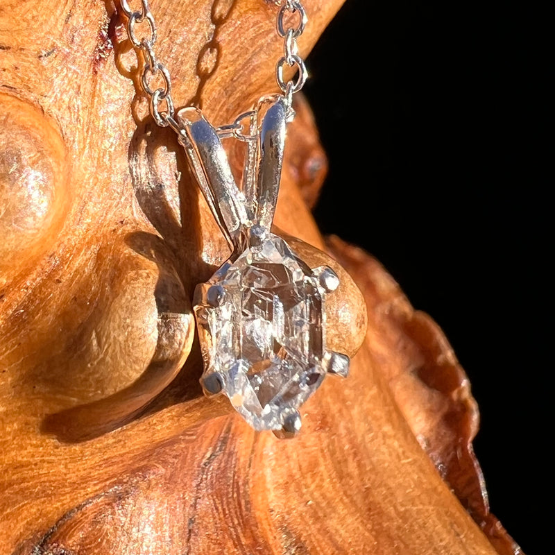 Herkimer Diamond Necklace Sterling Silver #7965-Moldavite Life