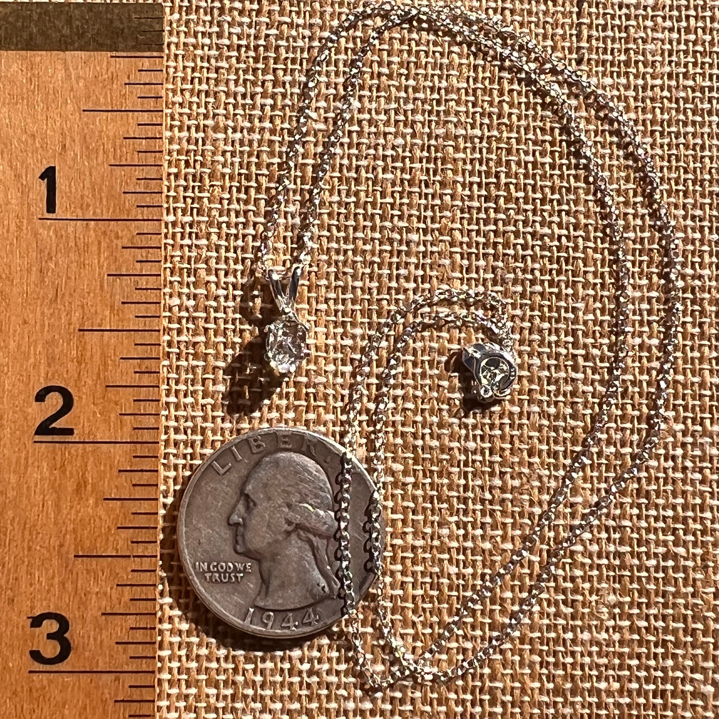 Herkimer Diamond Necklace Sterling Silver #7965-Moldavite Life