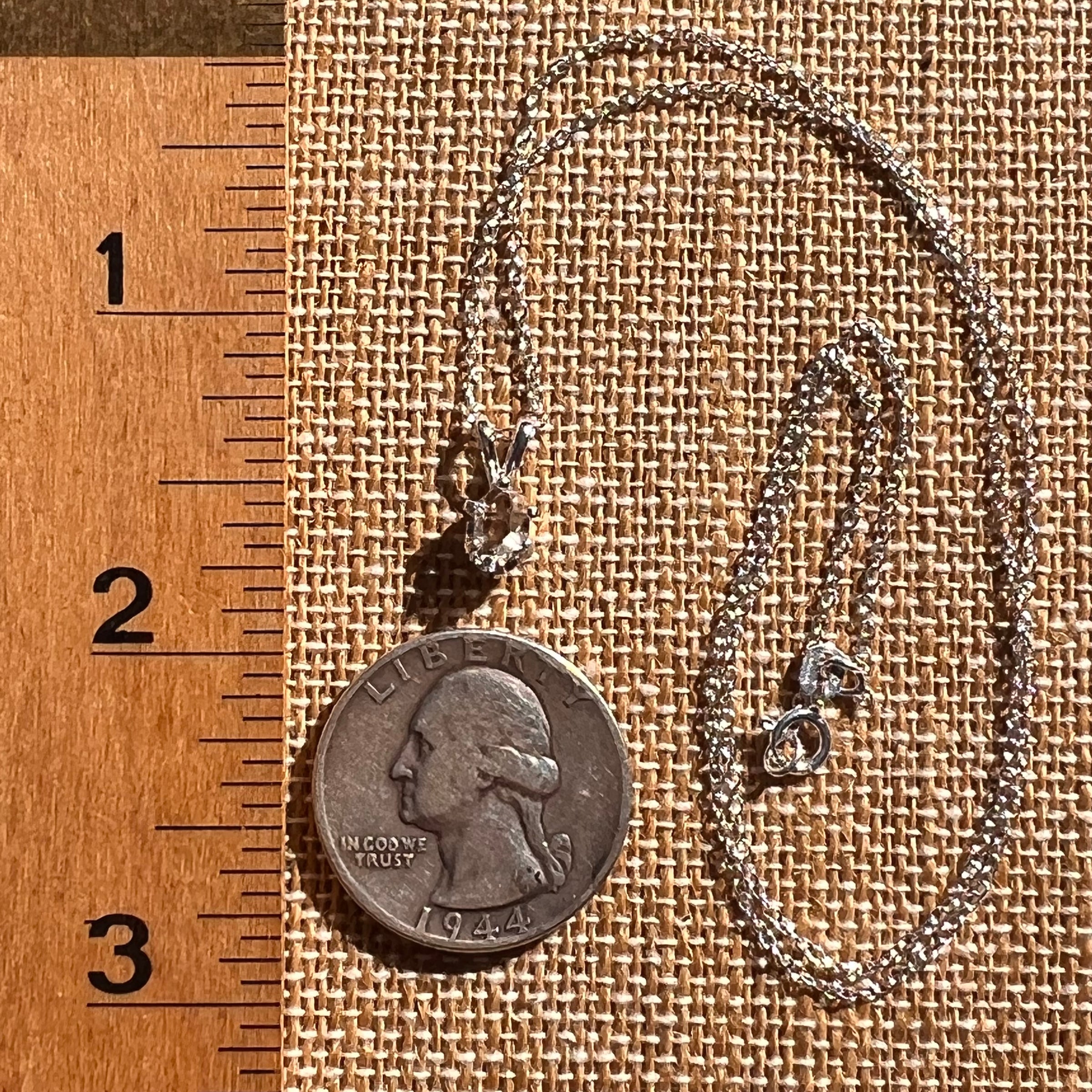 Herkimer Diamond Necklace Sterling Silver #7966-Moldavite Life