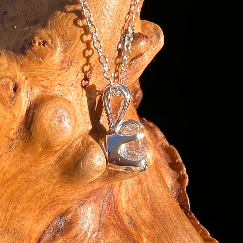 Herkimer Diamond Necklace Sterling Silver #7967-Moldavite Life