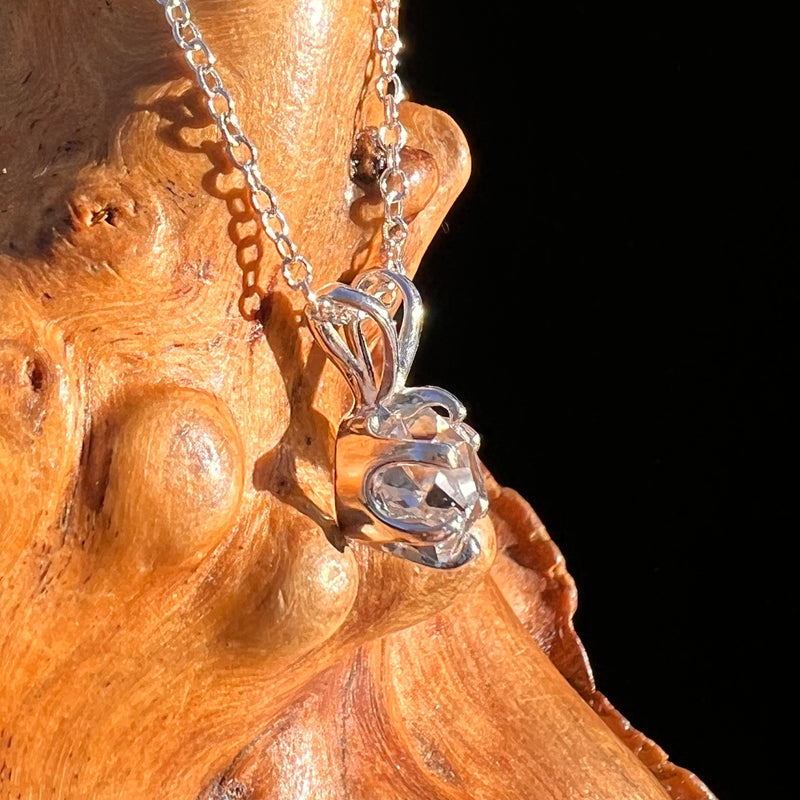 Herkimer Diamond Necklace Sterling Silver #7968-Moldavite Life