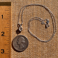 Herkimer Diamond Necklace Sterling Silver #7968-Moldavite Life