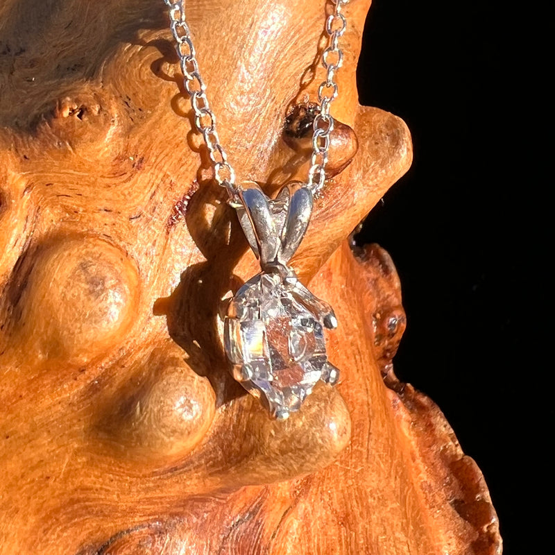 Herkimer Diamond Necklace Sterling Silver #7969-Moldavite Life