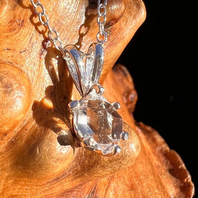 Herkimer Diamond Necklace Sterling Silver #7970-Moldavite Life