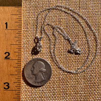 Herkimer Diamond Necklace Sterling Silver #7973-Moldavite Life