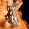 Herkimer Diamond Necklace Sterling Silver #7974-Moldavite Life