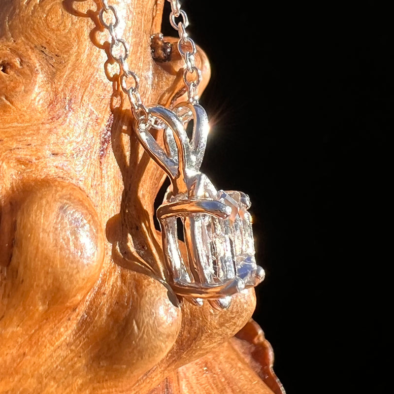 Herkimer Diamond Necklace Sterling Silver #7974-Moldavite Life