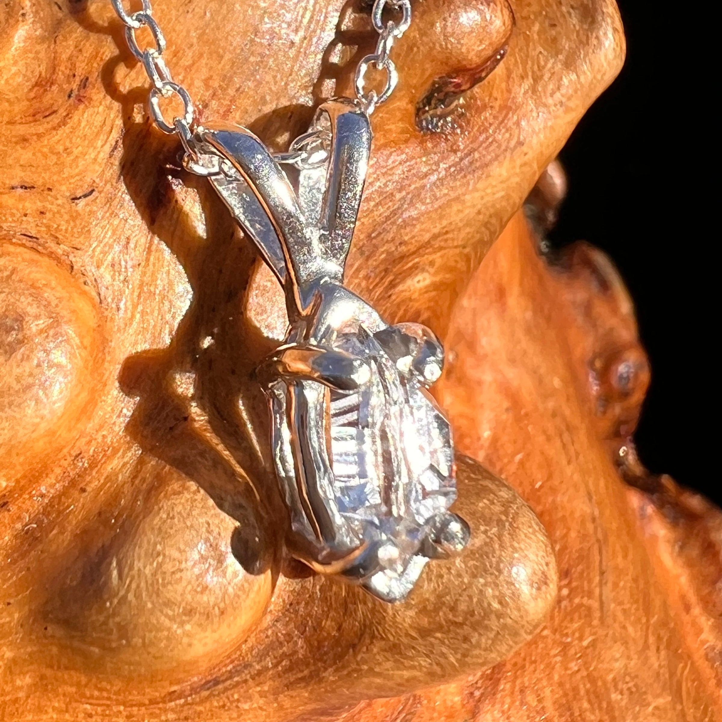 Herkimer Diamond Necklace Sterling Silver #7975-Moldavite Life