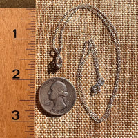 Herkimer Diamond Necklace Sterling Silver #7975-Moldavite Life