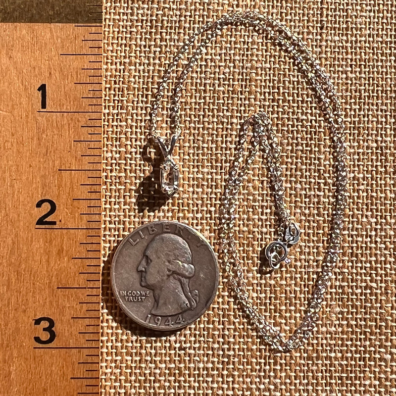 Herkimer Diamond Necklace Sterling Silver #7975-Moldavite Life