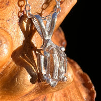 Herkimer Diamond Necklace Sterling Silver #7976-Moldavite Life