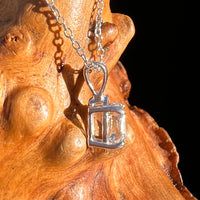 Herkimer Diamond Necklace Sterling Silver #7976-Moldavite Life