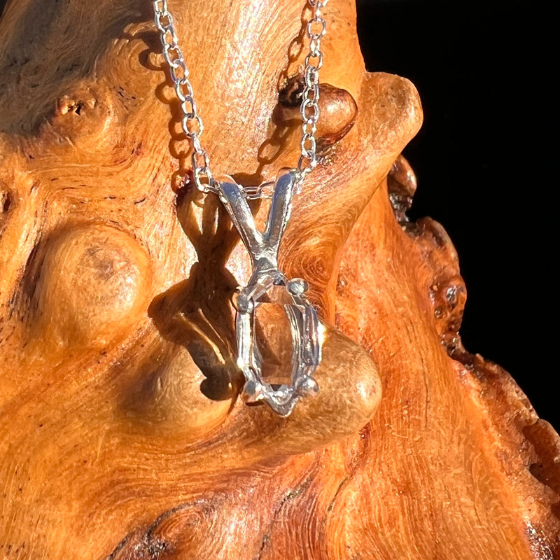 Herkimer Diamond Necklace Sterling Silver #7976-Moldavite Life