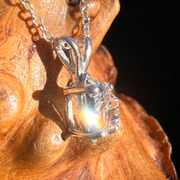 Herkimer Diamond Necklace Sterling Silver #7977-Moldavite Life