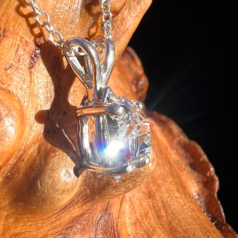 Herkimer Diamond Necklace Sterling Silver #7977-Moldavite Life