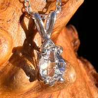 Herkimer Diamond Necklace Sterling Silver #7978-Moldavite Life