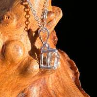 Herkimer Diamond Necklace Sterling Silver #7978-Moldavite Life
