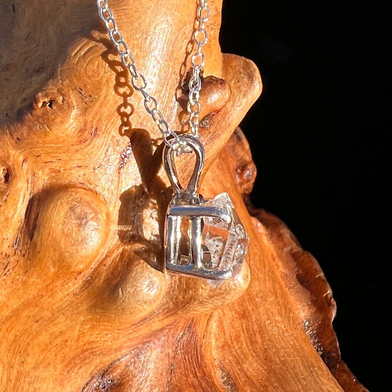 Herkimer Diamond Necklace Sterling Silver #7981-Moldavite Life