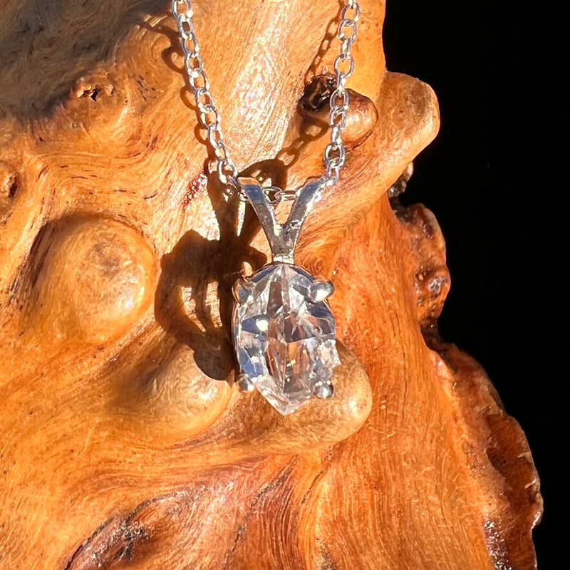 Herkimer Diamond Necklace Sterling Silver #7981-Moldavite Life
