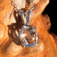 Herkimer Diamond Necklace Sterling Silver #7983-Moldavite Life