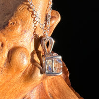 Herkimer Diamond Necklace Sterling Silver #7983-Moldavite Life