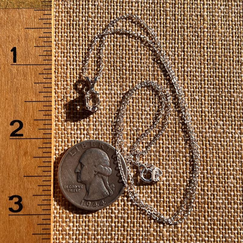 Herkimer Diamond Necklace Sterling Silver #7984-Moldavite Life