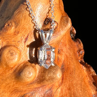 Herkimer Diamond Necklace Sterling Silver #7985-Moldavite Life