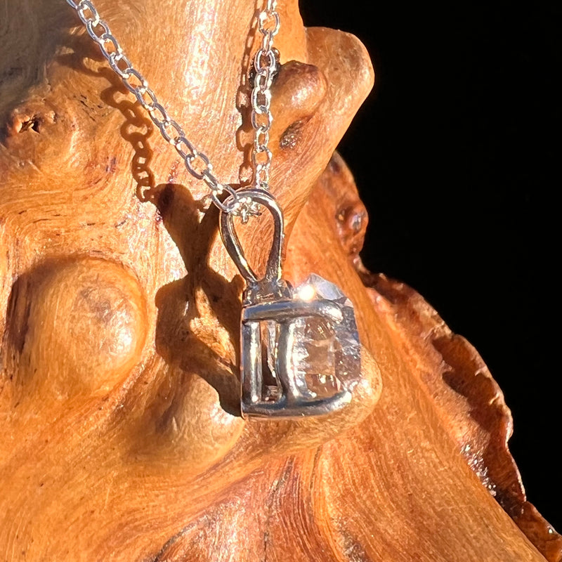 Herkimer Diamond Necklace Sterling Silver #7986-Moldavite Life
