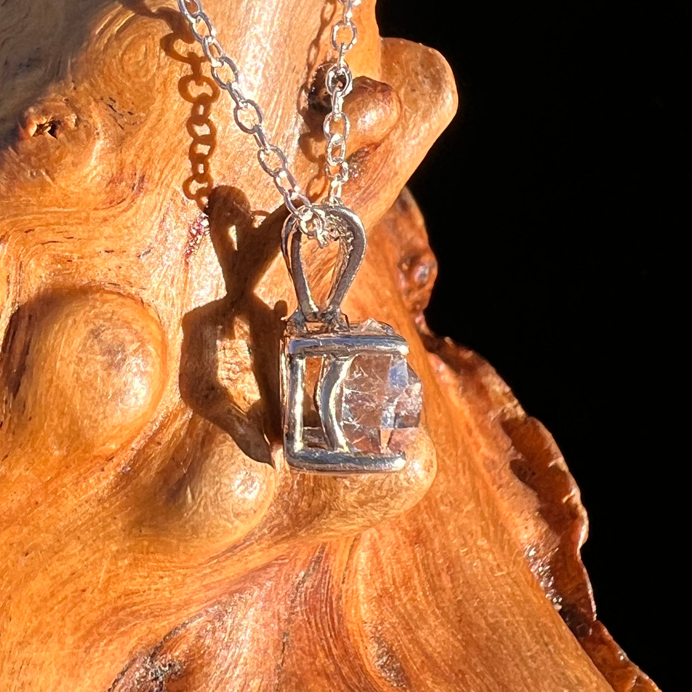 Herkimer Diamond Necklace Sterling Silver #7987-Moldavite Life