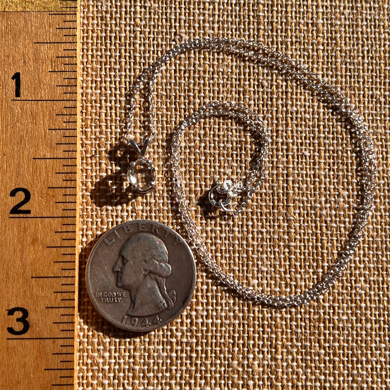 Herkimer Diamond Necklace Sterling Silver #7987-Moldavite Life