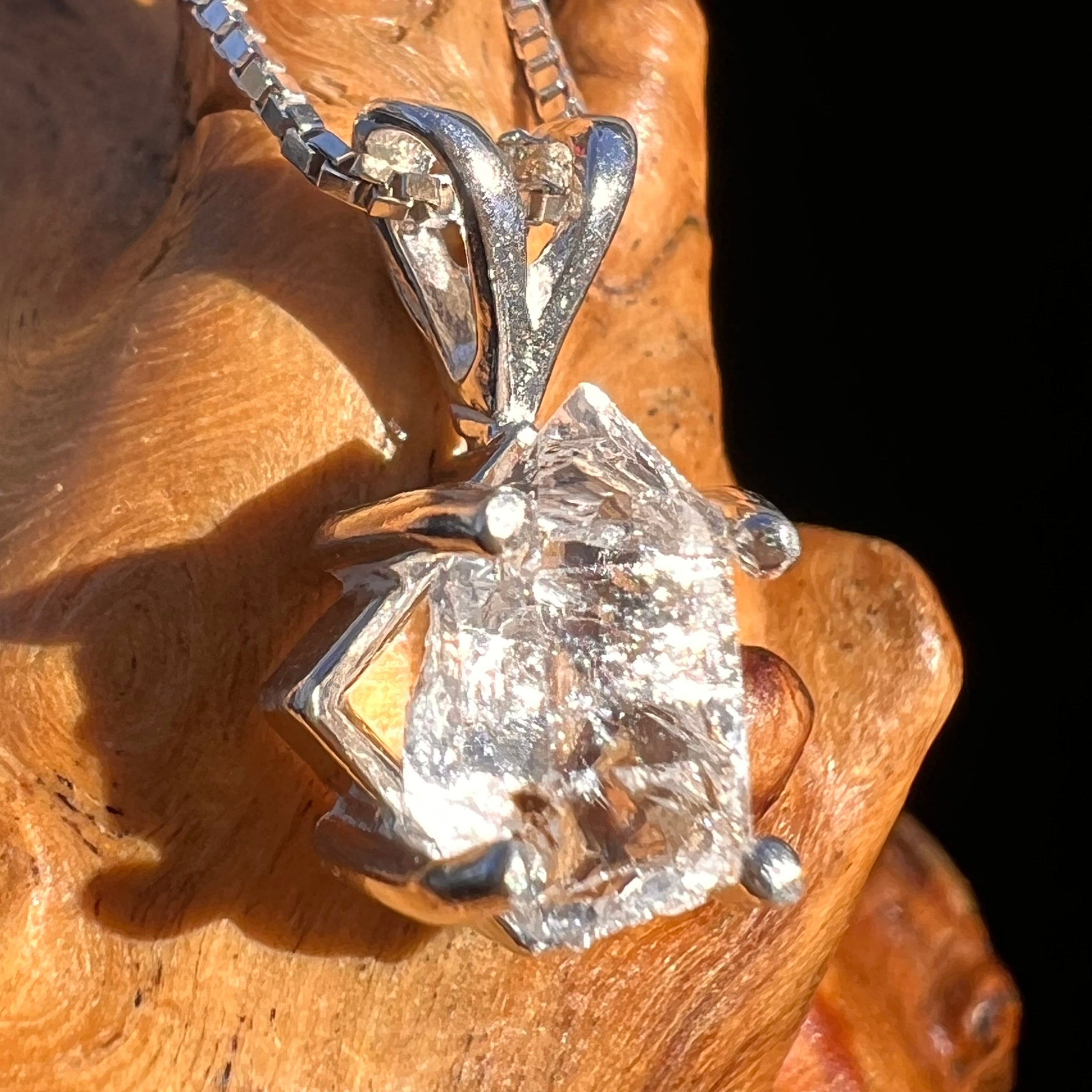 Herkimer Diamond Pendant Sterling Silver #6036-Moldavite Life