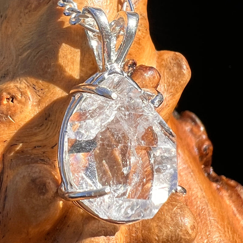 Herkimer Diamond Pendant Sterling Silver #6067-Moldavite Life