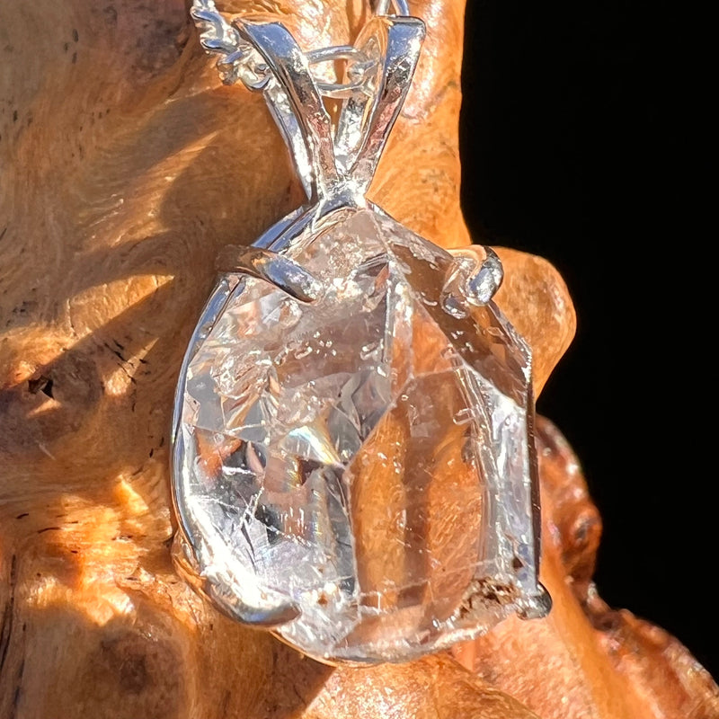 Herkimer Diamond Pendant Sterling Silver #6068-Moldavite Life