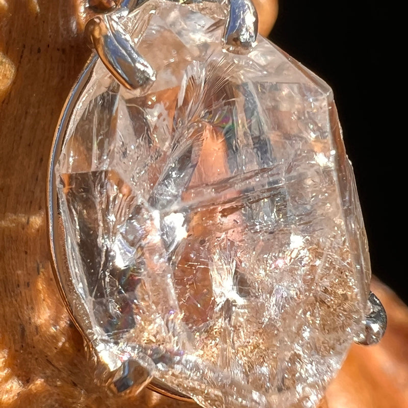 Herkimer Diamond Pendant Sterling Silver #6072-Moldavite Life