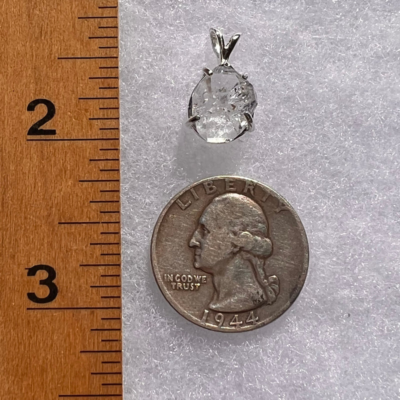 Herkimer Diamond Pendant Sterling Silver #6078-Moldavite Life