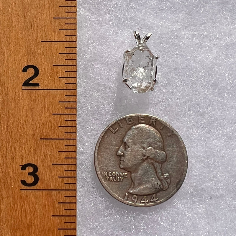 Herkimer Diamond Pendant Sterling Silver #6080-Moldavite Life